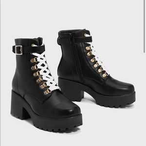 Nasty Gal, Give ‘Em The Boot Chunky Boot, Size 9